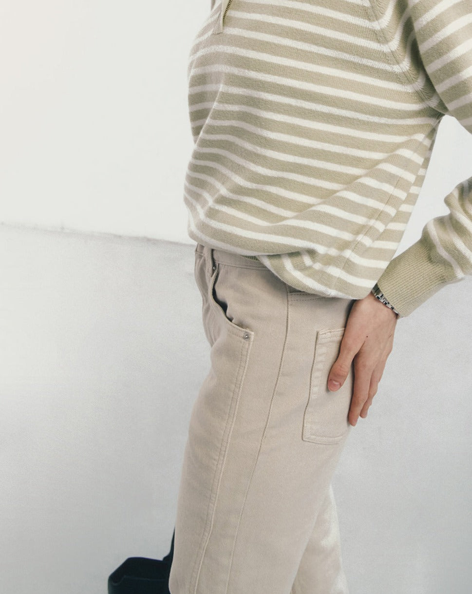 Beige straight jeans from Dunst