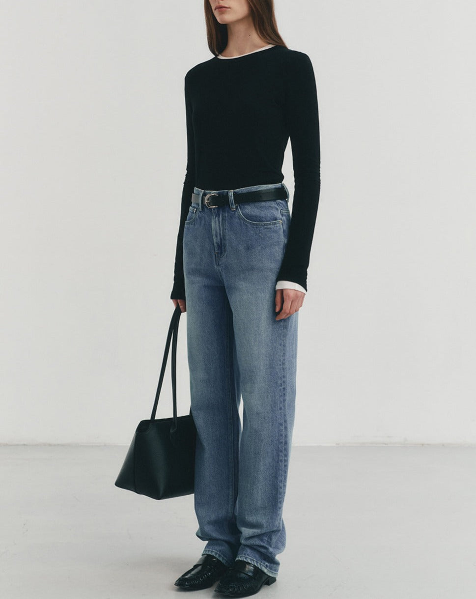 Blue straight jeans from Dunst
