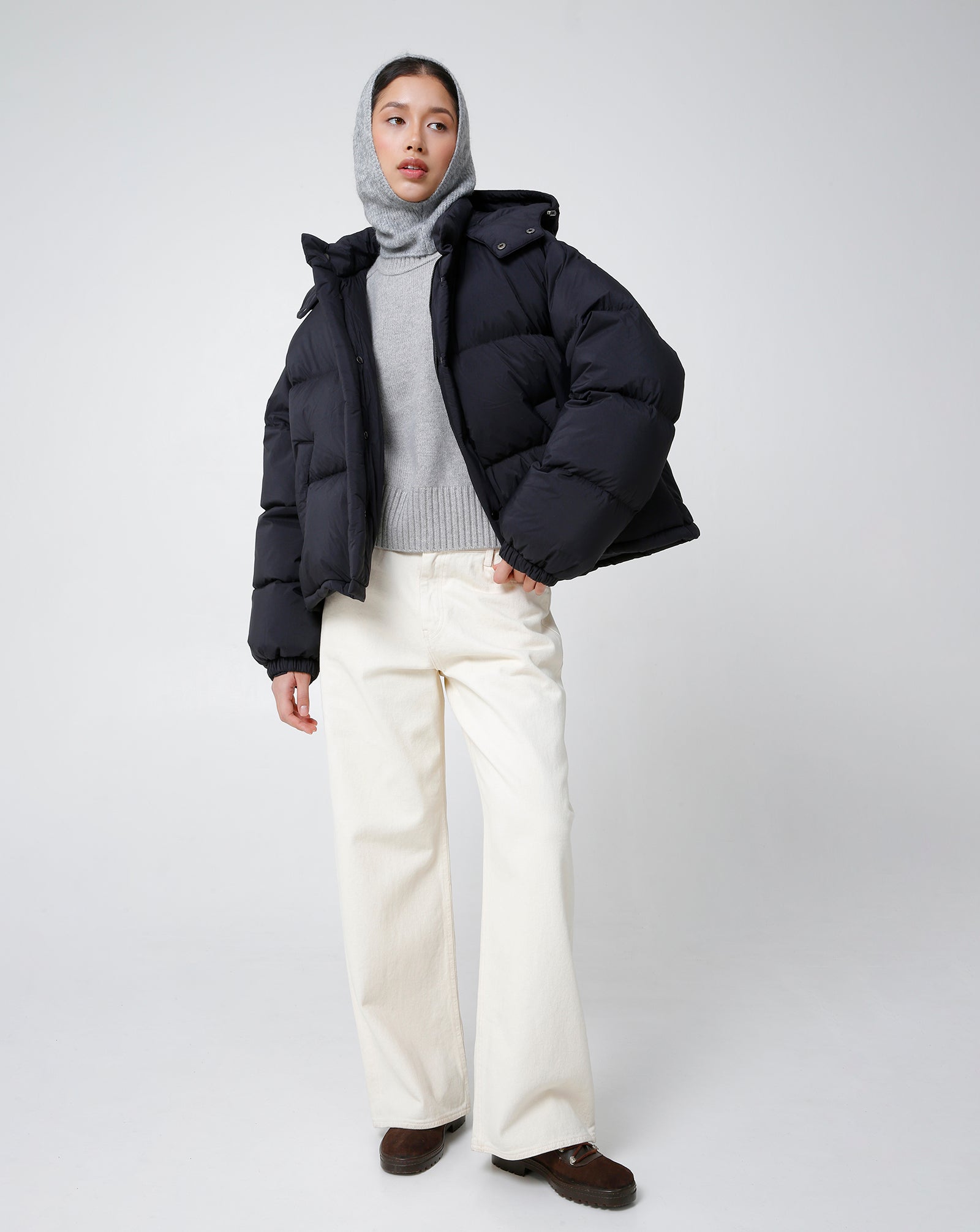 Down jacket with a hood from Dunst