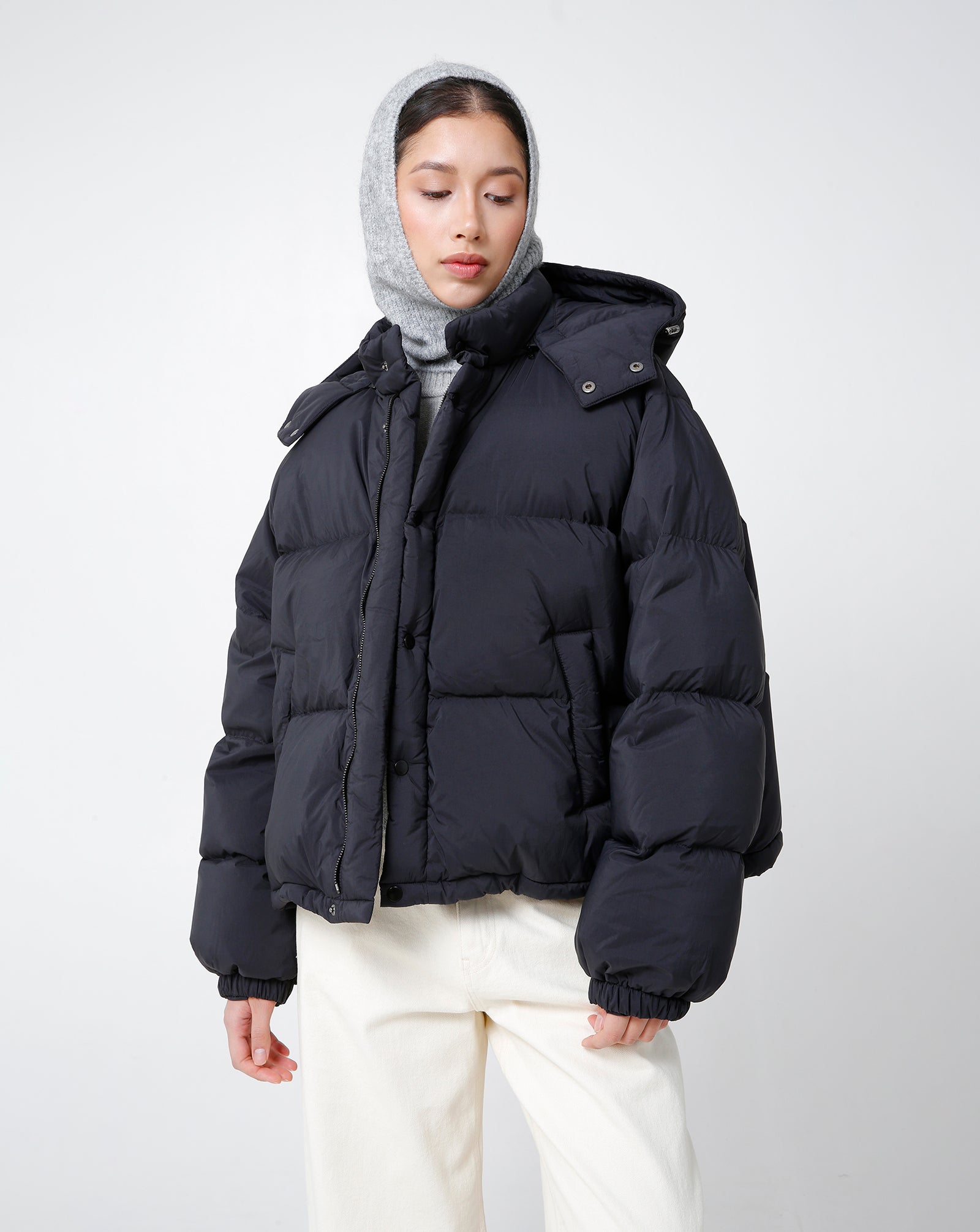 Down jacket with a hood from Dunst