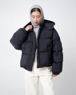 Down jacket with a hood from Dunst