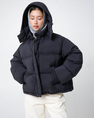 Down jacket with a hood from Dunst