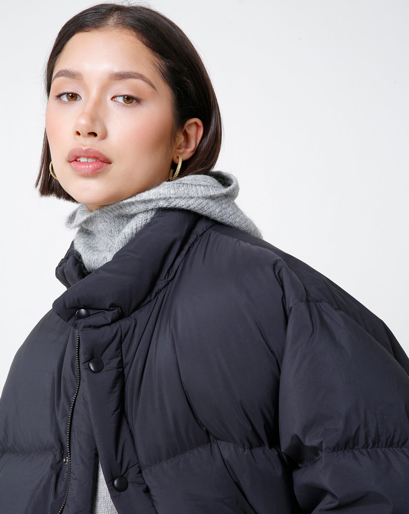 Down jacket with a hood from Dunst