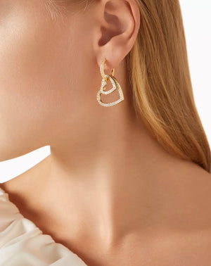Heart collector Gold mono earring by Crystal Haze