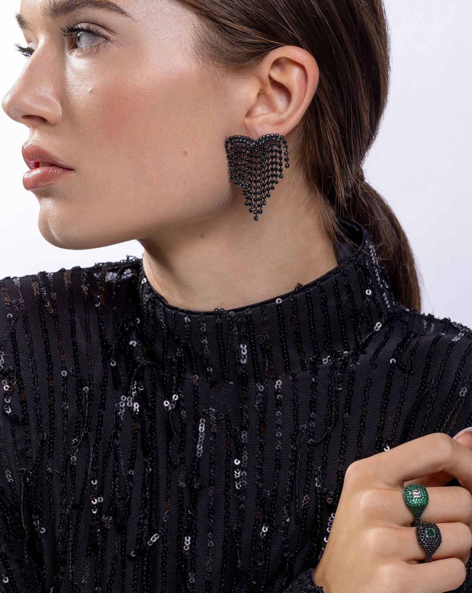 Fringe earrings by Crystal Haze