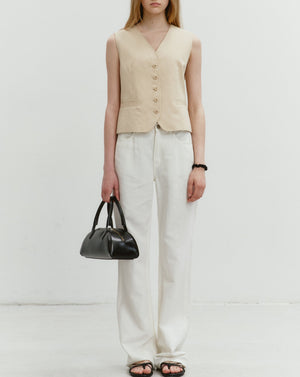 Linen vest by Dunst