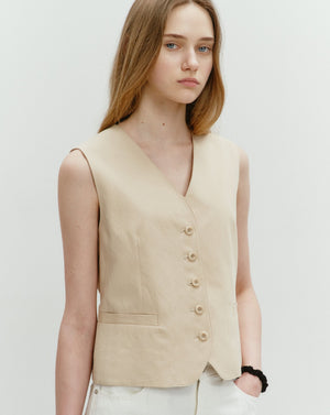 Linen vest by Dunst