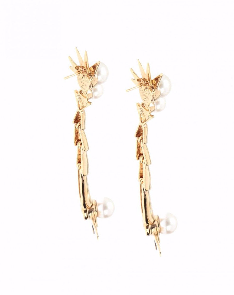 Long earrings with SCHIELD pearls