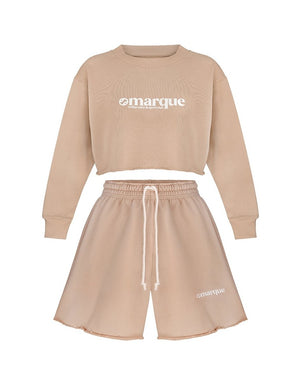 Beige suit with shorts from Marque